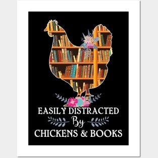 Chickens and Books Posters and Art